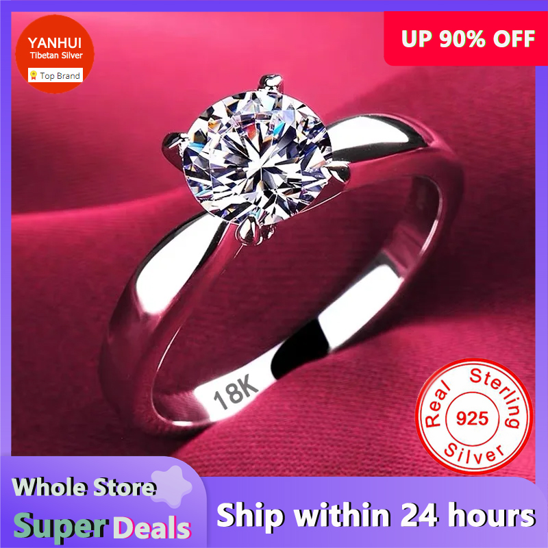 Gymnastics Rings - Met certificaat Luxe 18K witgouden ringen,