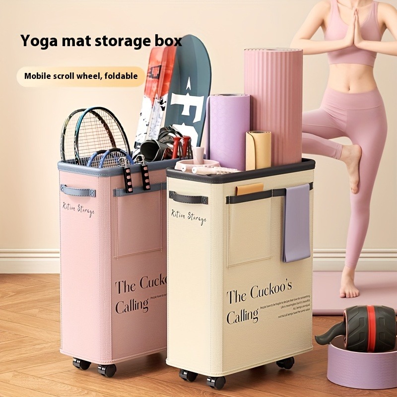 Yoga Of Fitness Mat - Yogamat opbergmand met wielen, wasmand organizer