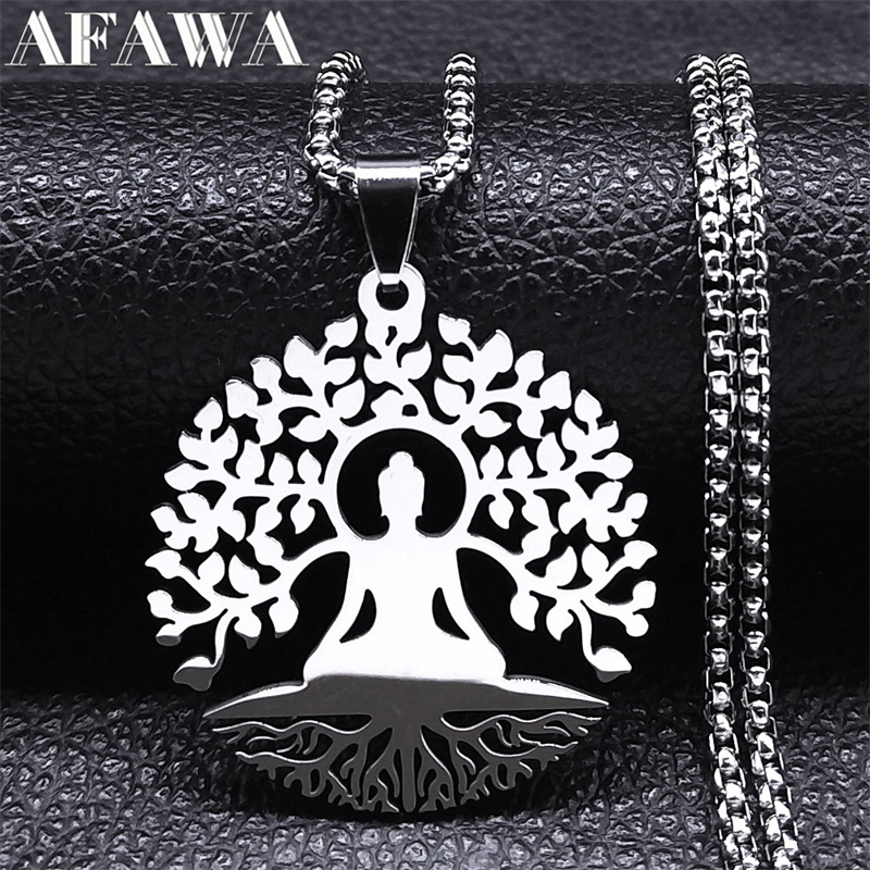 Yoga Fitness Model - Boeddhistische meditatie Boeddha yoga hanger ketting
