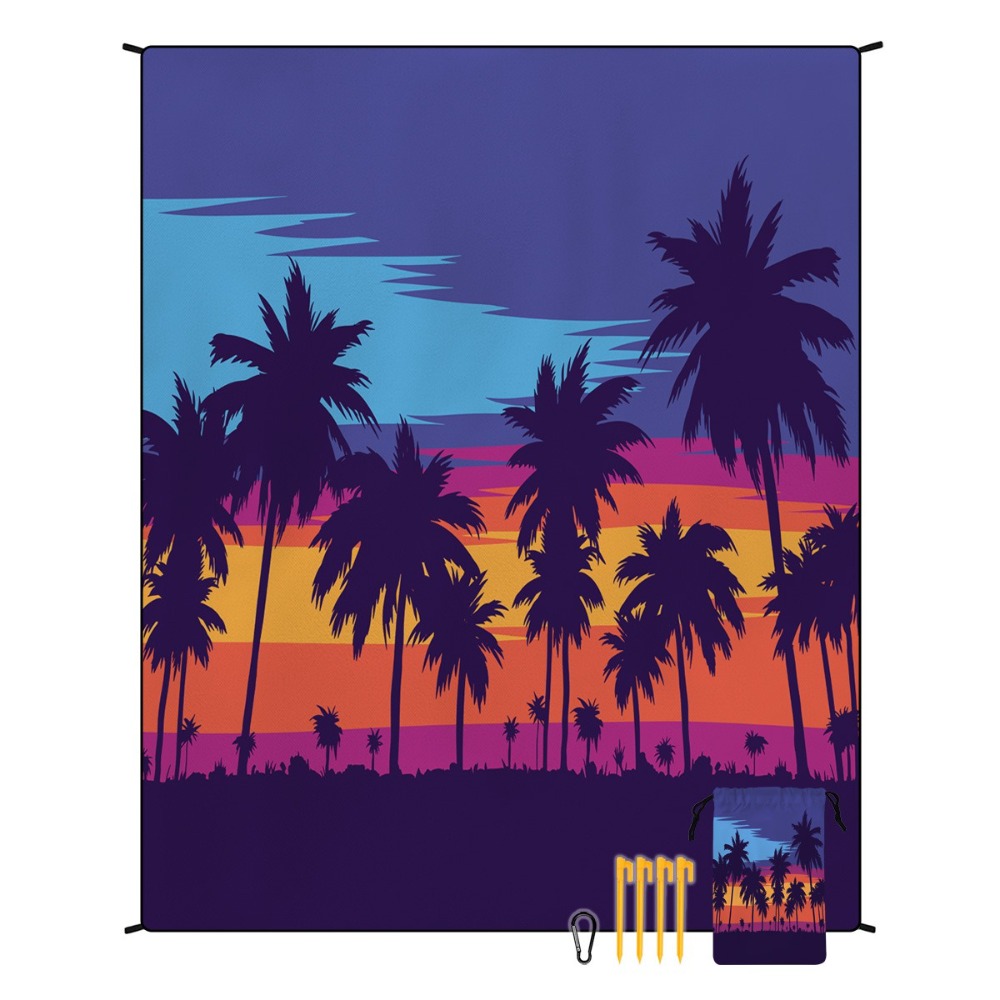 Yoga Of Fitness Mat - Palm Tree Strandlaken 71x86.6in Vel Yogamat