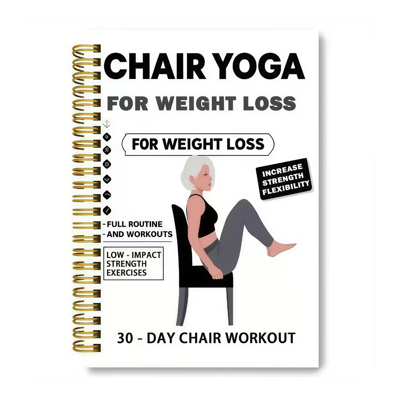 Stoelyoga-oefenboek voor senio - Yoga Fitness Journal recensie en prijs